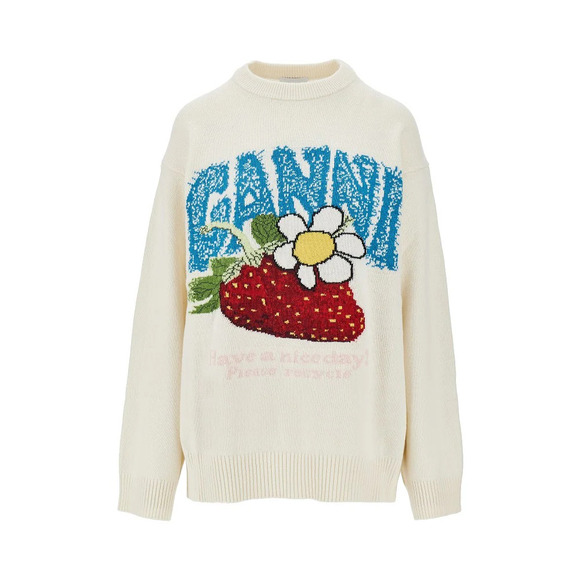 Ganni Tops - Ganni Pullover In Misto Lana Strawberry